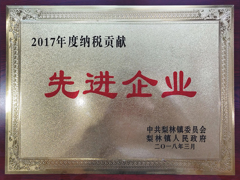 2017纳税贡献先进企业